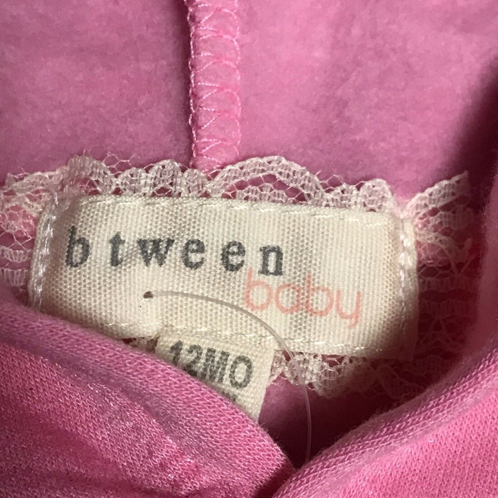 Btween Baby Girls Cute Fleece Heart Hoodie Leggings Set size 12 - 24 Months Pink - Picture 6 of 10